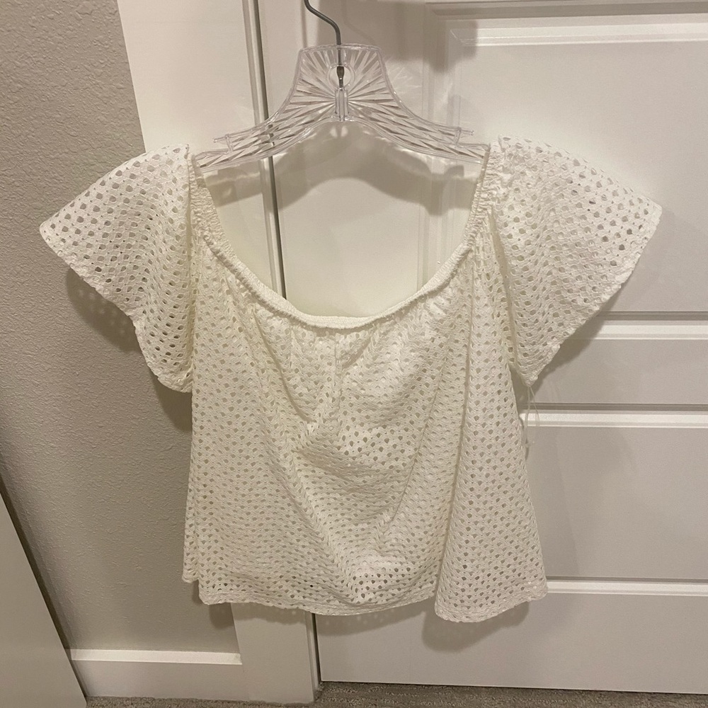 White off the shoulder top